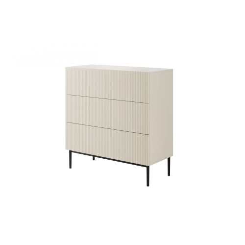 Komoda z szufladami Nicole 100 cm - kaszmir / czarne nóżki